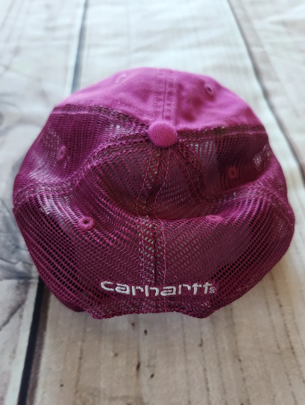 Carhartt Trucker Hat Baseball Cap Canvas Mesh Snapback Magenta Pink Unisex